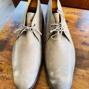 HERMES PARIS Chukka Hermès Ankle Boots for Men Size 42.5  U.S. 9.5 Pebble Gray